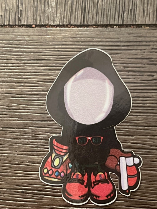 Black MirrorFace Sticker